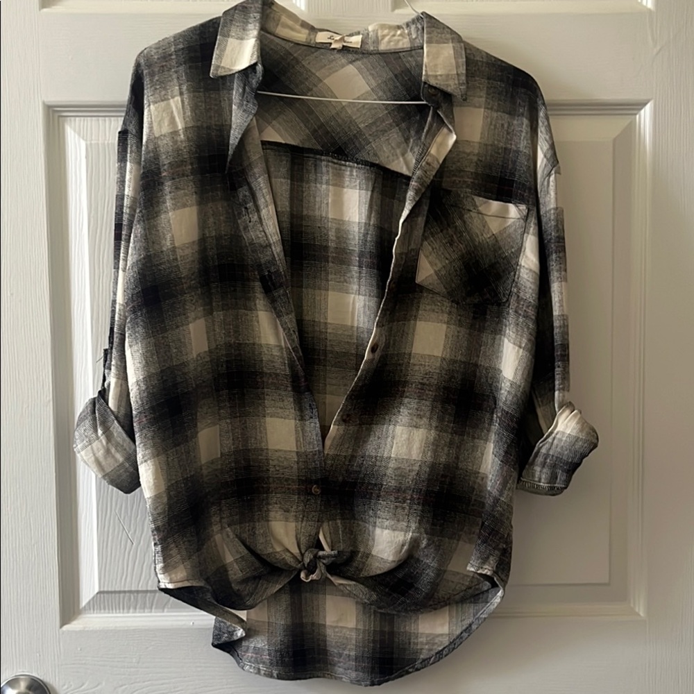 Love Notes Black and White Elegant Blouse